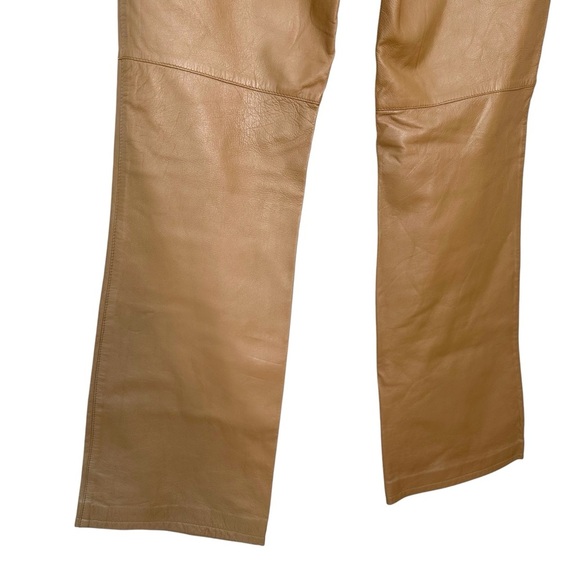 Old Navy Vintage Y2K Tan Leather Pants Size 6 - Picture 4 of 11